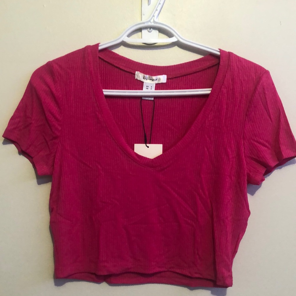 Ribbed cropped tees